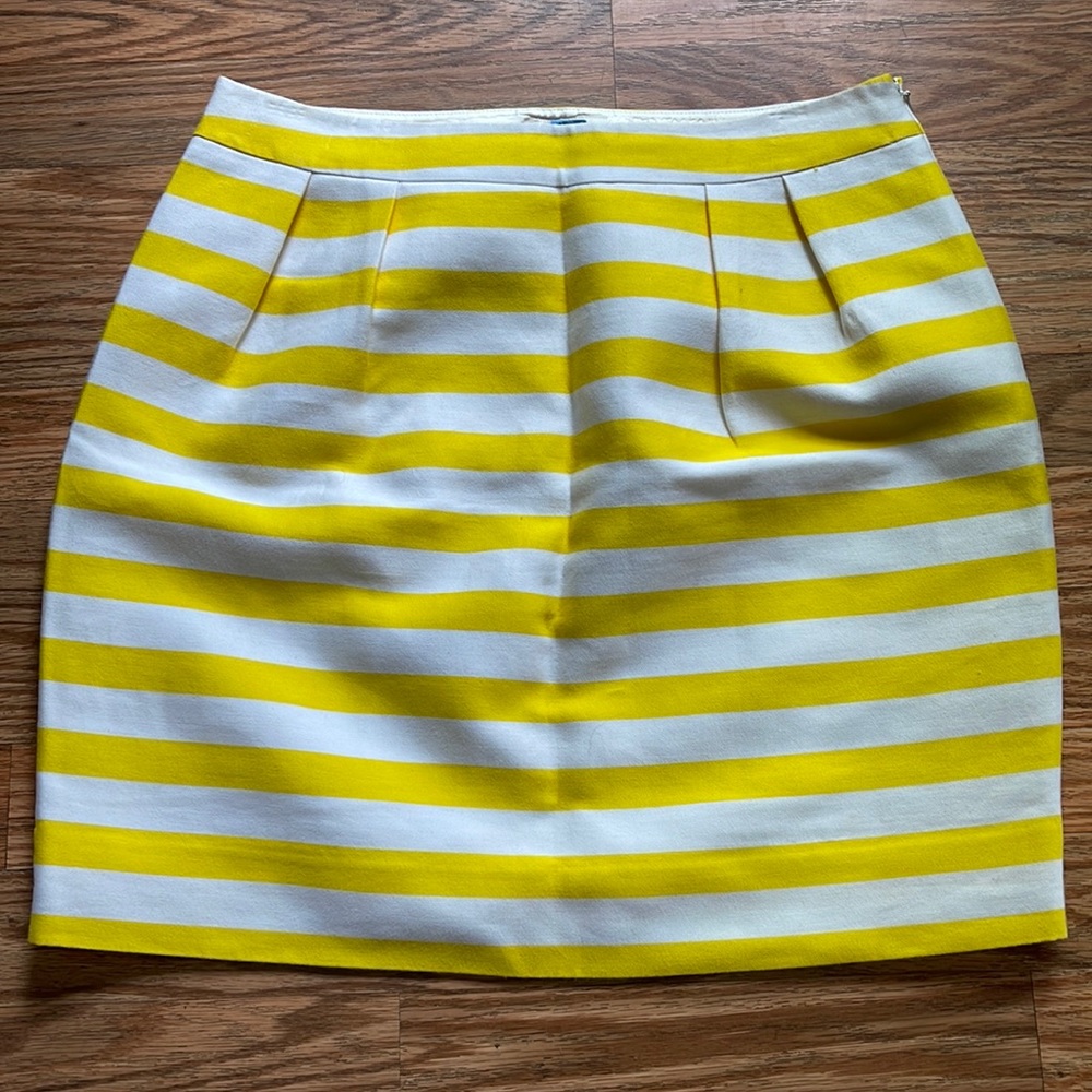 kate spade Yellow and White Striped Mini Skirt